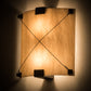 Meyda Lighting Maxton 12" 2-Light Coffee Bean ADA Wall Sconce With Beige Fleshtone Idalight Shade Glass