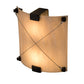 Meyda Lighting Maxton 12" 2-Light Coffee Bean ADA Wall Sconce With Beige Fleshtone Idalight Shade Glass