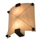 Meyda Lighting Maxton 12" 2-Light Coffee Bean ADA Wall Sconce With Beige Fleshtone Idalight Shade Glass