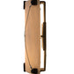Meyda Lighting Maxton 12" 2-Light Coffee Bean ADA Wall Sconce With Beige Fleshtone Idalight Shade Glass