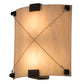 Meyda Lighting Maxton 12" 2-Light Coffee Bean ADA Wall Sconce With Beige Fleshtone Idalight Shade Glass
