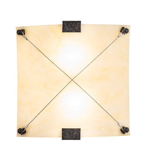 Meyda Lighting Maxton 12" 2-Light Coffee Bean Wall Sconce With Beige Bottacino Acrylic Shade