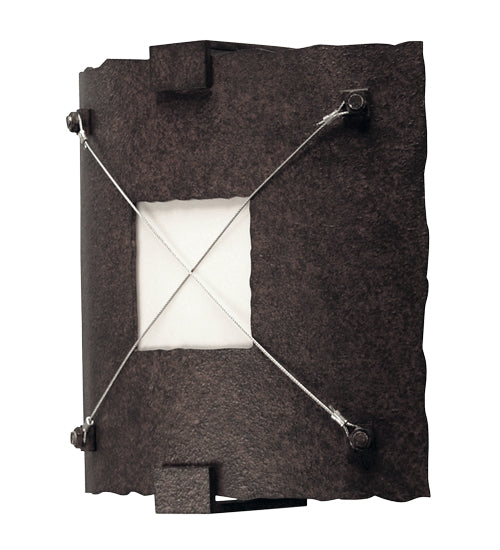 Meyda Lighting Maxton 12" 2-Light Smoke Wall Sconce With Statuario Idalight Shade Glass