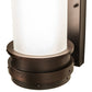 Meyda Lighting McLean 10" 2-Light Dark Bronze Wall Sconce With Clear Frosted Glass & Statuario Idalight Shade