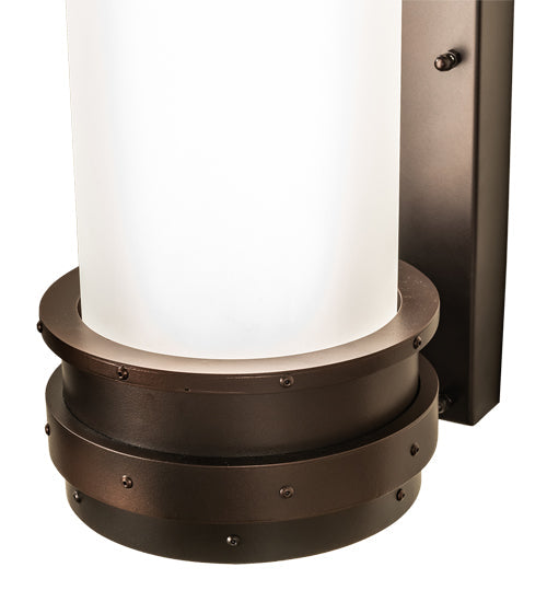 Meyda Lighting McLean 10" 2-Light Dark Bronze Wall Sconce With Clear Frosted Glass & Statuario Idalight Shade