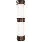 Meyda Lighting McLean 10" 2-Light Dark Bronze Wall Sconce With Clear Frosted Glass & Statuario Idalight Shade
