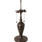 Meyda Lighting Mediterranean 23" 2-Light Mahogany Bronze Table Lamp With Green & Blue Shade Glass