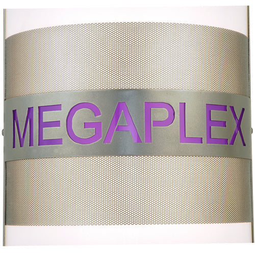 Meyda Lighting Megaplex 12" 2-Light Nickel Wall Sconce With White Statuario Idalight Shade Glass