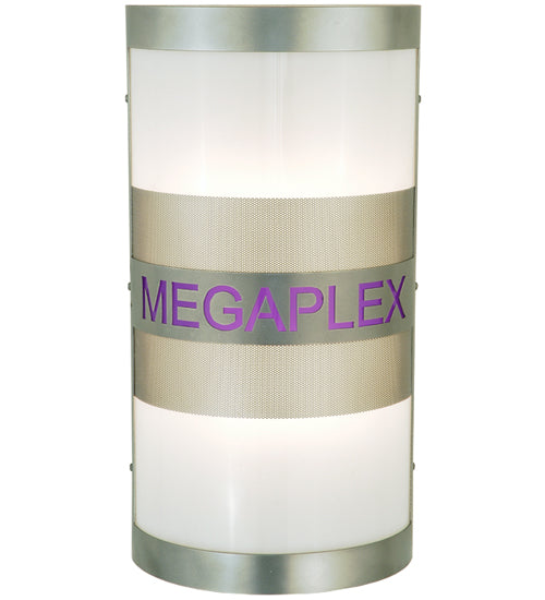 Meyda Lighting Megaplex 12" 2-Light Nickel Wall Sconce With White Statuario Idalight Shade Glass