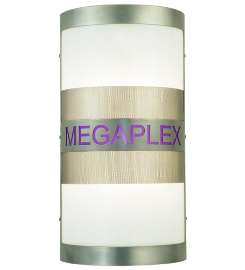 Meyda Lighting Megaplex 12" 2-Light Nickel Wall Sconce With White Statuario Idalight Shade Glass