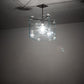 Meyda Lighting Melazzo 17" Polished Stainless Steel Pendant Light With Clear Plate Shade Glass