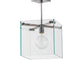 Meyda Lighting Melazzo 17" Polished Stainless Steel Pendant Light With Clear Plate Shade Glass