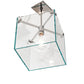 Meyda Lighting Melazzo 17" Polished Stainless Steel Pendant Light With Clear Plate Shade Glass