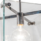 Meyda Lighting Melazzo 17" Polished Stainless Steel Pendant Light With Clear Plate Shade Glass