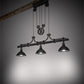 Meyda Lighting Melrose Barlett 67" 3-Light Smoke & Anthracite Island Pendant Light
