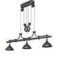 Meyda Lighting Melrose Barlett 67" 3-Light Smoke & Anthracite Island Pendant Light