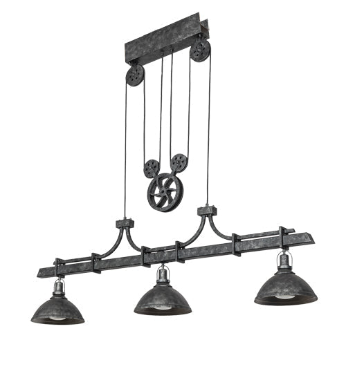 Meyda Lighting Melrose Barlett 67" 3-Light Smoke & Anthracite Island Pendant Light