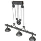 Meyda Lighting Melrose Barlett 67" 3-Light Smoke & Anthracite Island Pendant Light