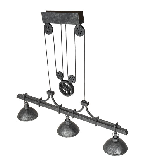 Meyda Lighting Melrose Barlett 67" 3-Light Smoke & Anthracite Island Pendant Light