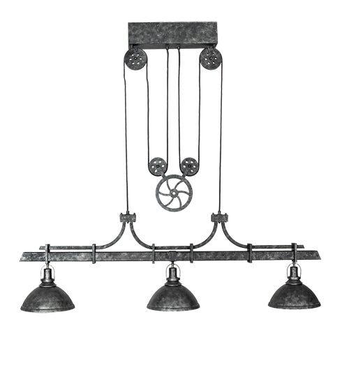 Meyda Lighting Melrose Barlett 67" 3-Light Smoke & Anthracite Island Pendant Light