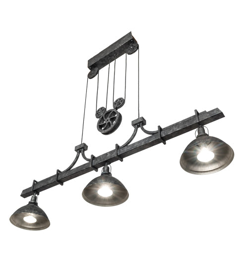 Meyda Lighting Melrose Barlett 67" 3-Light Smoke & Anthracite Island Pendant Light