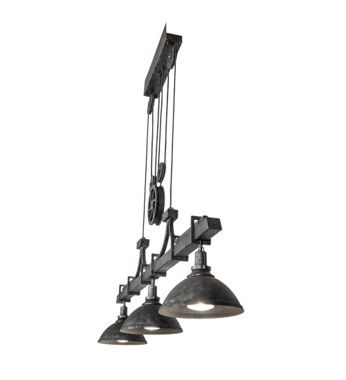 Meyda Lighting Melrose Barlett 67" 3-Light Smoke & Anthracite Island Pendant Light