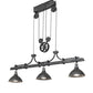 Meyda Lighting Melrose Barlett 67" 3-Light Smoke & Anthracite Island Pendant Light
