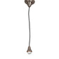 Meyda Lighting Mente Swirl 9" Brushed Nickel Mini Pendant Light With Green Handkerchief Shade Glass
