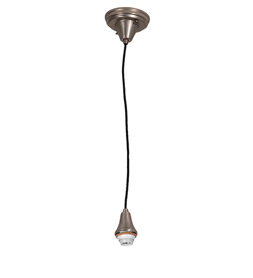 Meyda Lighting Mente Swirl 9" Brushed Nickel Mini Pendant Light With Green Handkerchief Shade Glass