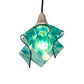 Meyda Lighting Mente Swirl 9" Brushed Nickel Mini Pendant Light With Green Handkerchief Shade Glass