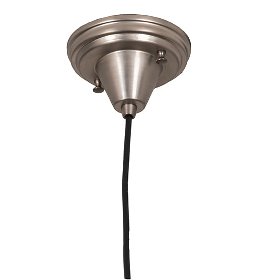 Meyda Lighting Mente Swirl 9" Brushed Nickel Mini Pendant Light With Green Handkerchief Shade Glass