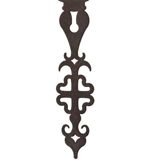 Meyda Lighting Merano 11" 2-Light Cajun Spice Textured Wall Sconce With Amber Faux Candlelight