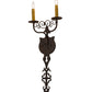 Meyda Lighting Merano 11" 2-Light Cajun Spice Textured Wall Sconce With Amber Faux Candlelight