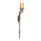 Meyda Lighting Merano 11" 2-Light Cimarron Bronze Wall Sconce With Ivory Faux Candlelight