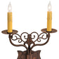 Meyda Lighting Merano 11" 2-Light Cimarron Bronze Wall Sconce With Ivory Faux Candlelight