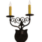 Meyda Lighting Merano 11" 2-Light Gilded Tobacco Wall Sconce With Ivory Faux Candlelight