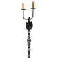 Meyda Lighting Merano 11" 2-Light Gunmetal Wall Sconce With Amber Faux Candlelight