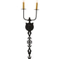 Meyda Lighting Merano 11" 2-Light Gunmetal Wall Sconce With Amber Faux Candlelight