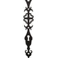 Meyda Lighting Merano 11" 2-Light Old Wrought Iron Wall Sconce With Ivory Faux Candlelight