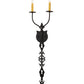 Meyda Lighting Merano 11" 2-Light Old Wrought Iron Wall Sconce With Ivory Faux Candlelight