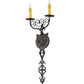 Meyda Lighting Merano 11" 2-Light Smoke Wall Sconce With Ivory Faux Candlelight