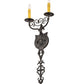 Meyda Lighting Merano 11" 2-Light Smoke Wall Sconce With Ivory Faux Candlelight