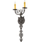Meyda Lighting Merano 11" 2-Light Smoke Wall Sconce With Ivory Faux Candlelight