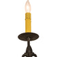 Meyda Lighting Merano 179544 6" Smoke Wall Sconce With Ivory Faux Candlelight