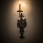 Meyda Lighting Merano 179544 6" Smoke Wall Sconce With Ivory Faux Candlelight
