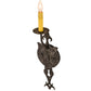 Meyda Lighting Merano 179544 6" Smoke Wall Sconce With Ivory Faux Candlelight