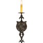 Meyda Lighting Merano 179544 6" Smoke Wall Sconce With Ivory Faux Candlelight
