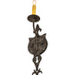 Meyda Lighting Merano 179544 6" Smoke Wall Sconce With Ivory Faux Candlelight