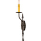 Meyda Lighting Merano 179544 6" Smoke Wall Sconce With Ivory Faux Candlelight