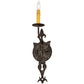 Meyda Lighting Merano 179544 6" Smoke Wall Sconce With Ivory Faux Candlelight